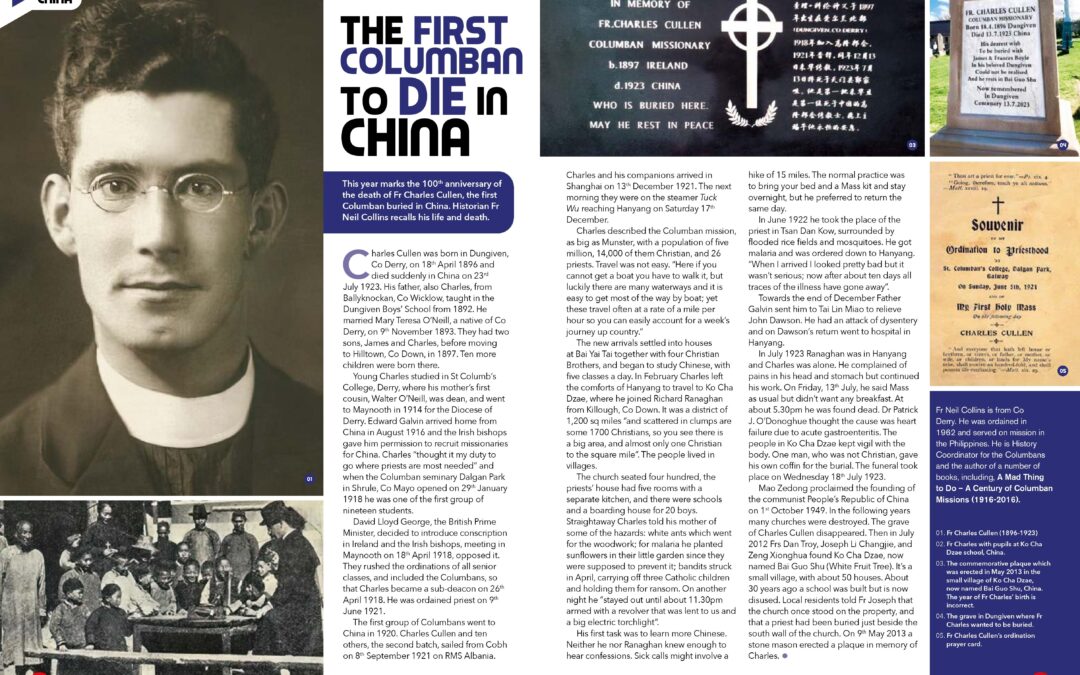 Remembering Fr Charles Cullen: the First Columban to Die in China